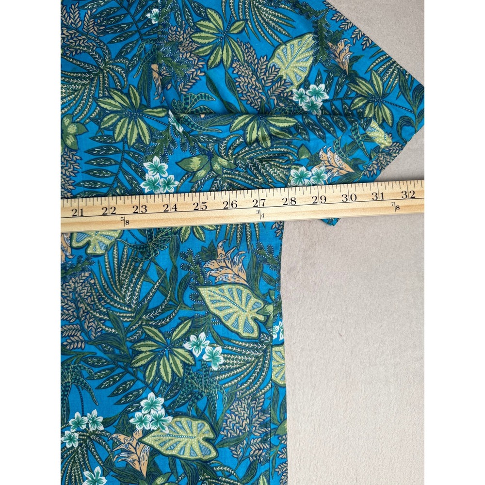 Tori Richard Shirt Mens 3XL Blue Excellent 1956 MK01 Tropical Cotton Lawn Aloha - Picture 4 of 9